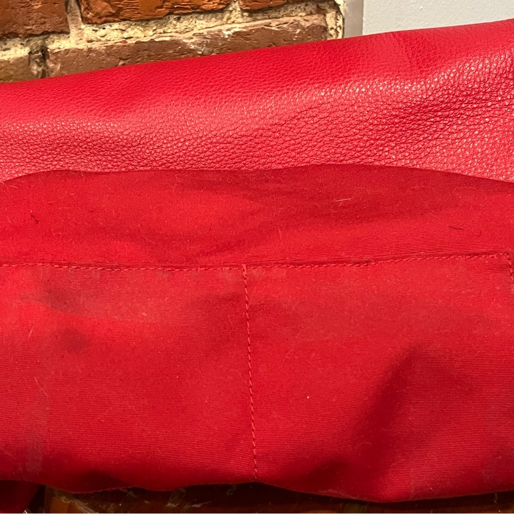 Coach Vibrant Red Crossbody Bag with Gold Accents - Picture 13 of 14